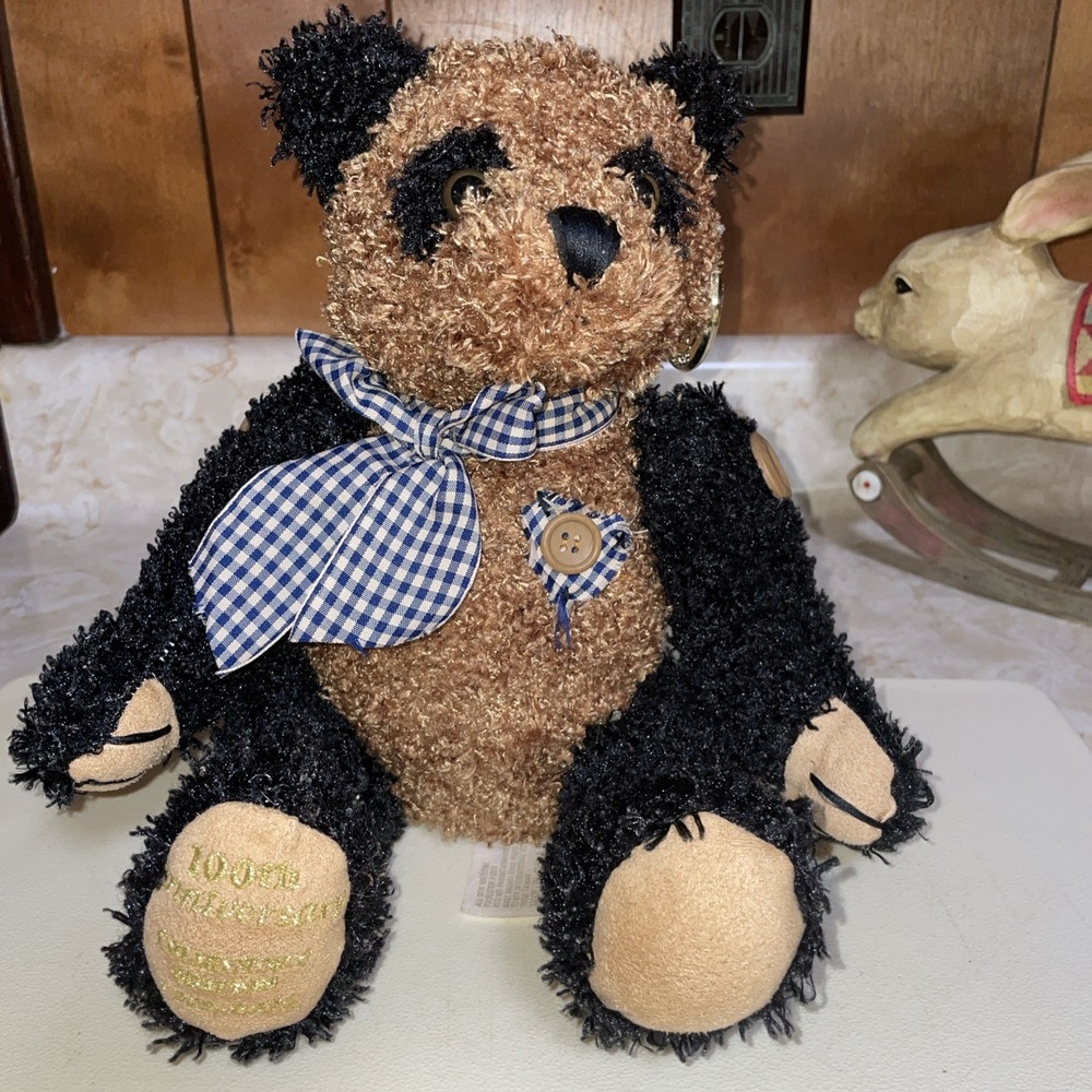 Dandee 100th Anniversary‎ Teddy Bear Black & Brown Collector's Choice 2008